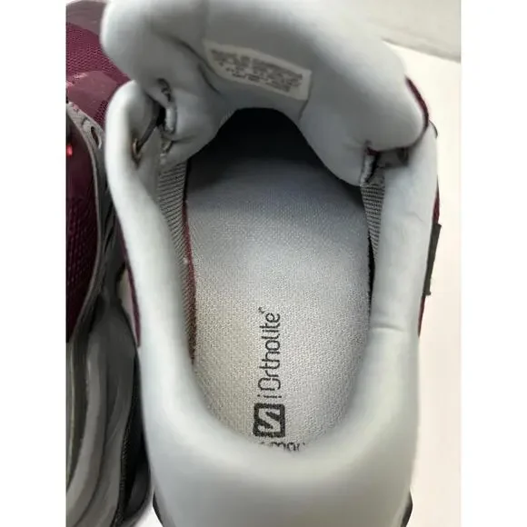 Salomon Women's X Raise GoreTex Hiking Outdoor Shoes Waterproof Burgundy Sz 9.5 - Picture 9 of 9
